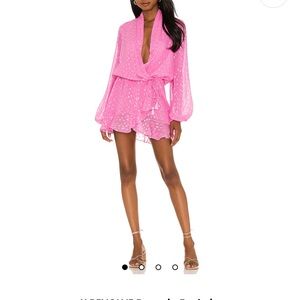 Pink Sheer Rococo Sand Wrap Dress